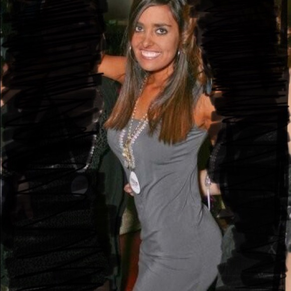 Short, low back dress